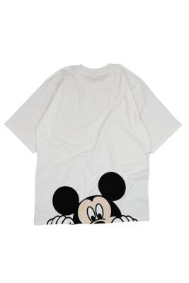 Mickey Mouse Tasarım Baskılı Oversize Unisex Beyaz T-Shirt - 3